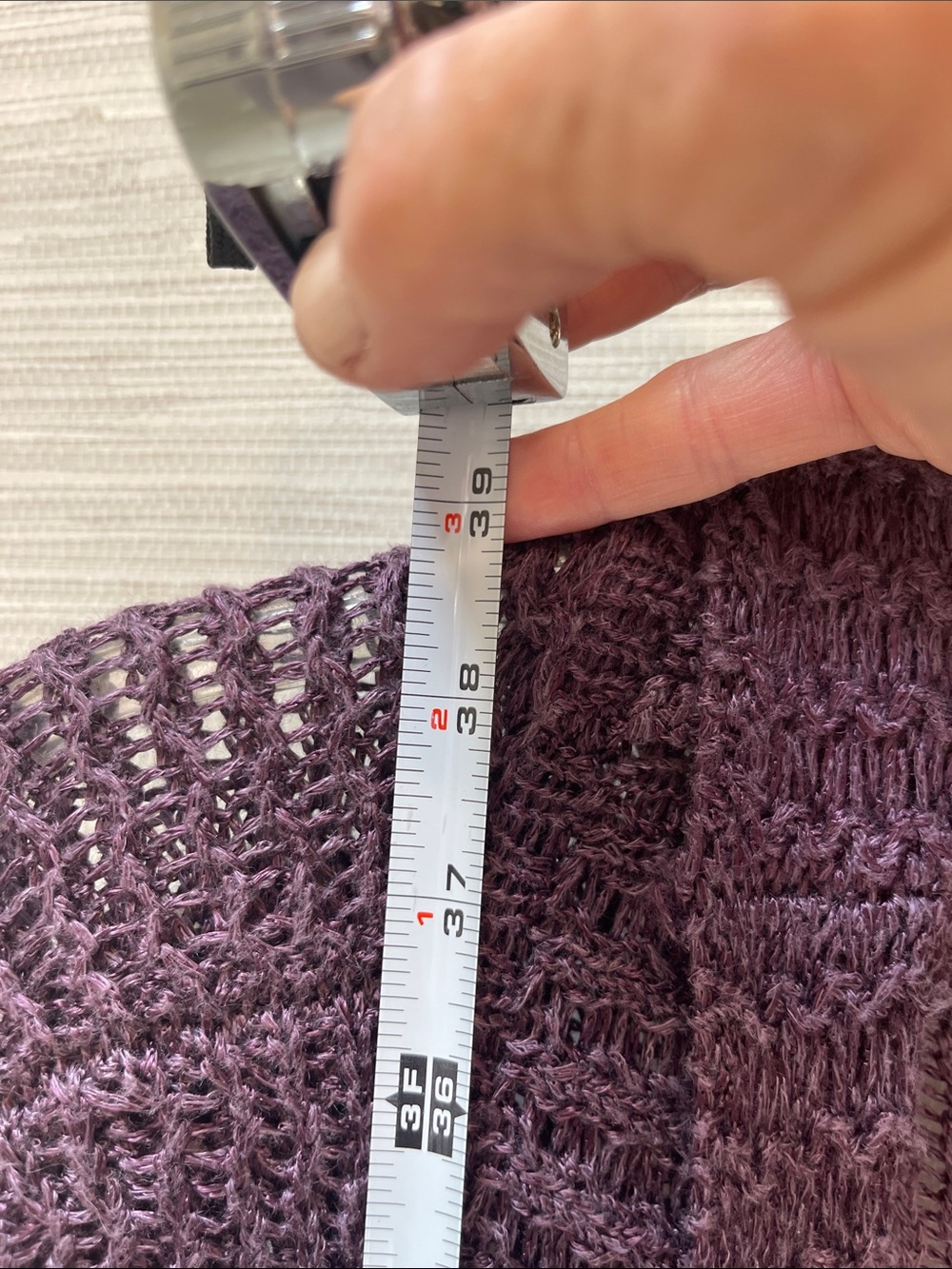 Coldwater Creek Plum Open-Front Knit Cardigan - Picture 7 of 7